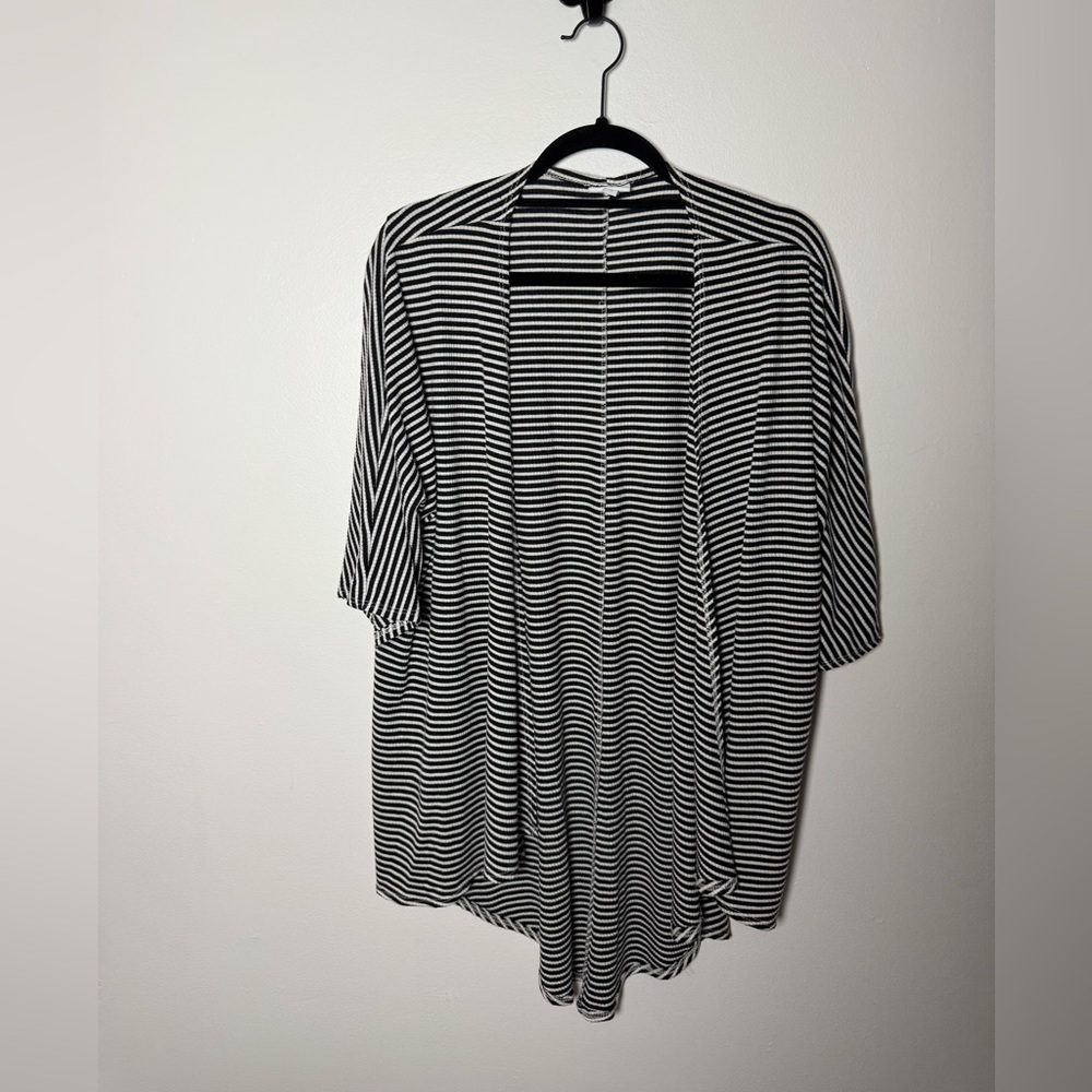 LuLaRoe Black and‎ White Striped Tunic